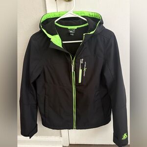 ZeroXposur Boys XL Boys Jacket with Neon Green Trim - Preused
